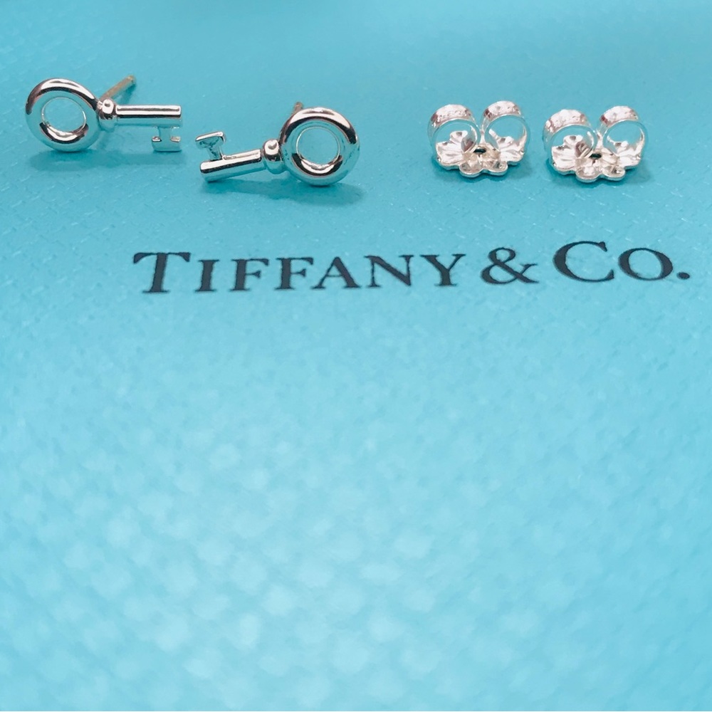 💙Authentic NEW Tiffany & Co Mini-key Earrings, Pair, Sterling Silver💙